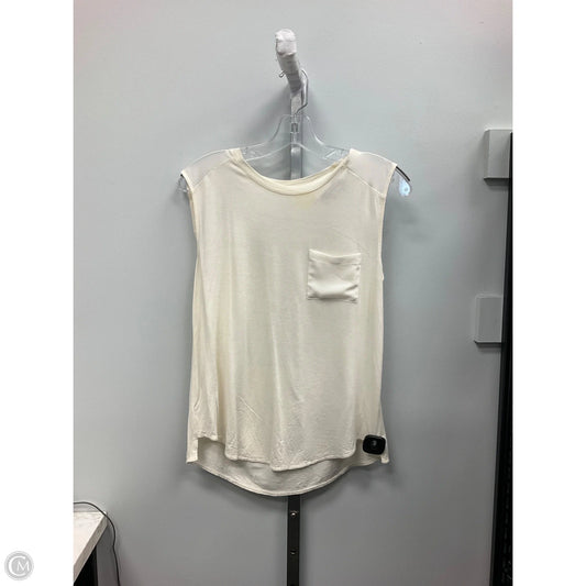 Top Sleeveless By Loft In Cream, Size: M
