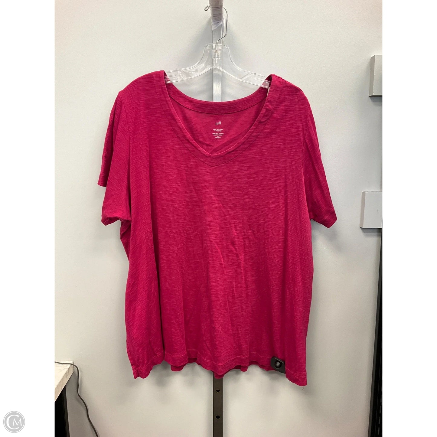 Top Short Sleeve By J. Jill In Maroon, Size: 2x