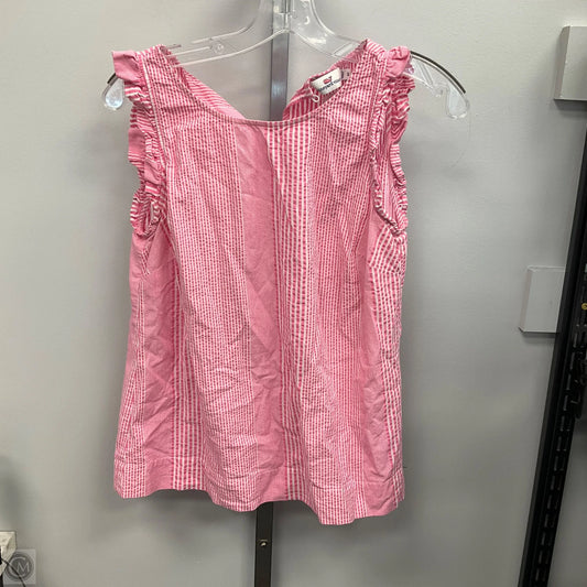 Top Sleeveless By Vineyard Vines In Pink & White, Size: 2