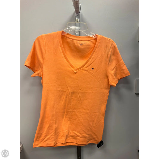 Top Short Sleeve By Tommy Hilfiger In Orange, Size: L