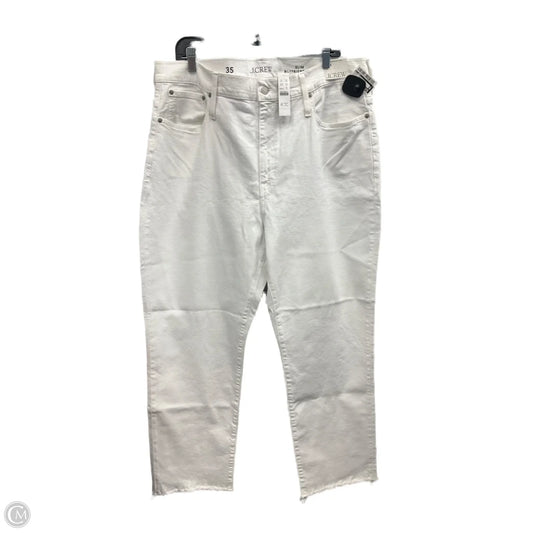 Jeans Straight By J. Crew In White, Size: 18