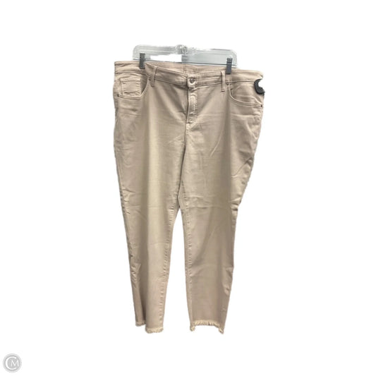 Jeans Boyfriend By Chicos In Beige, Size: 18