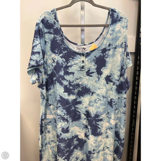 Dress Casual Midi By Terra & Sky In Tie Dye Print, Size: 4x