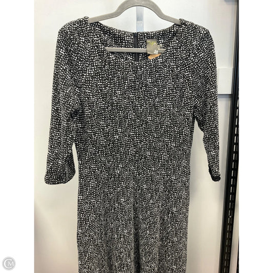 Dress Casual Midi By Taylor In Black & White, Size: 6