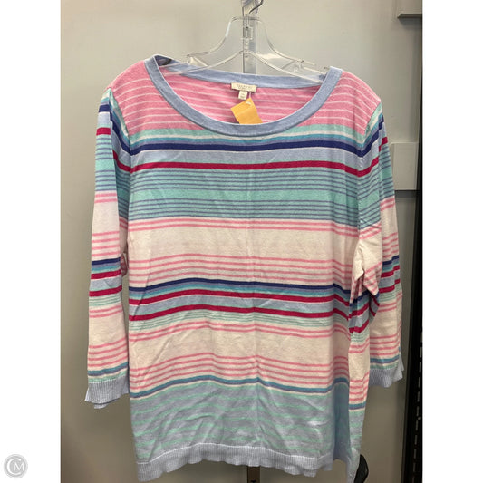 Sweater By Talbots In Striped Pattern, Size: 3x
