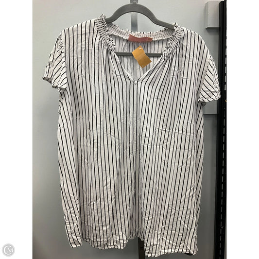 Top Short Sleeve By Evri In Striped Pattern, Size: 2x