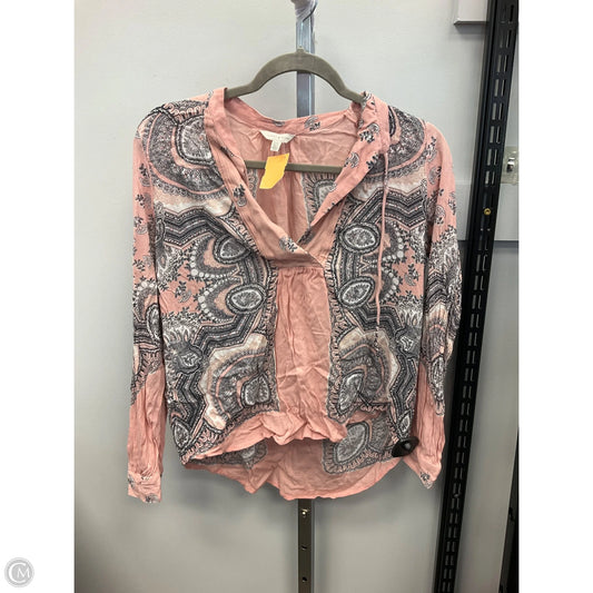 Top Long Sleeve By Lucky Brand In Paisley Print, Size: L
