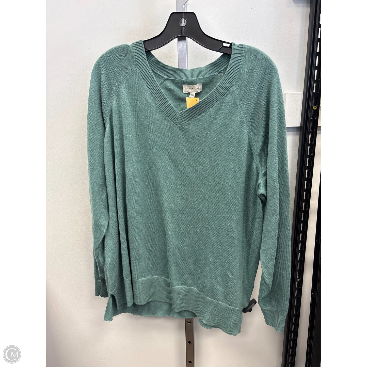 Sweater By Lucky Brand In Green, Size: Xl