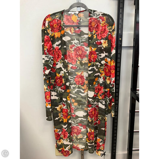 Kimono By Love J In Floral Print, Size: 2x
