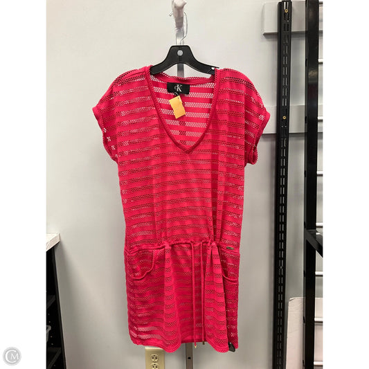 Swimwear Cover-up By Calvin Klein In Pink, Size: M