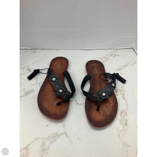 Sandals Flip Flops By Capelli In Black, Size: 7