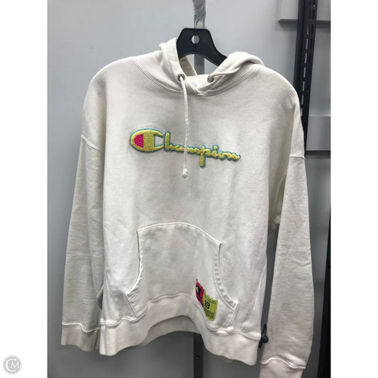 Sweatshirt Hoodie By Champion In Cream, Size: 2x