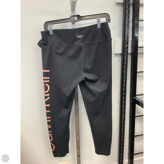 Athletic Leggings By Calvin Klein Performance In Black, Size: Xl