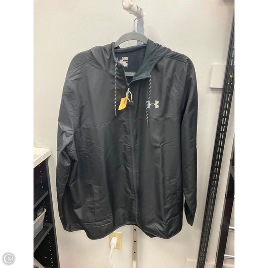 Jacket Windbreaker By Under Armour In Black, Size: Xl