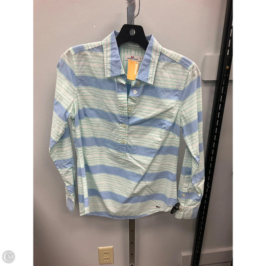 Top Long Sleeve By Vineyard Vines In Striped Pattern, Size: 0