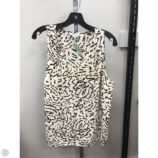 Top Sleeveless By Nine West In Black & Cream, Size: Xl