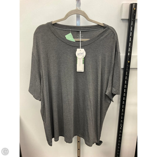 Top Short Sleeve By Clothes Mentor In Grey, Size: Xxl