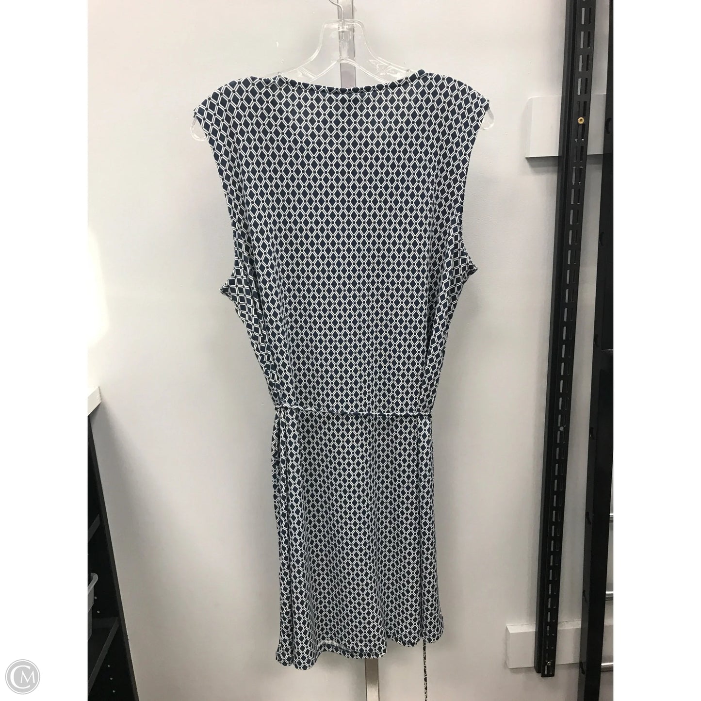 Dress Casual Midi By H&m In Blue & White, Size: L