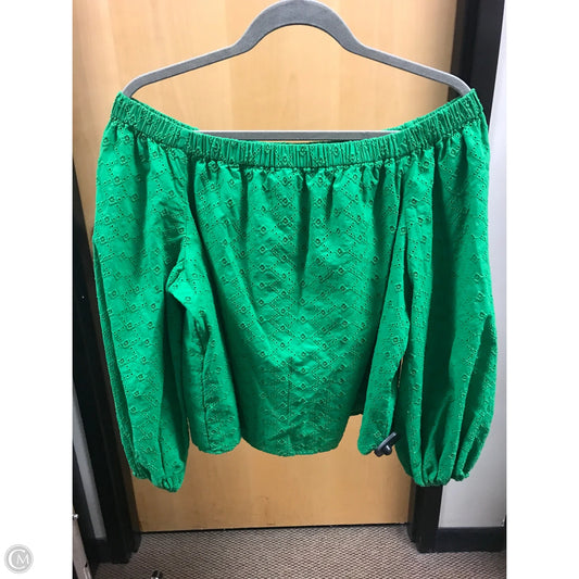 Top 3/4 Sleeve By Ann Taylor In Green, Size: Xl