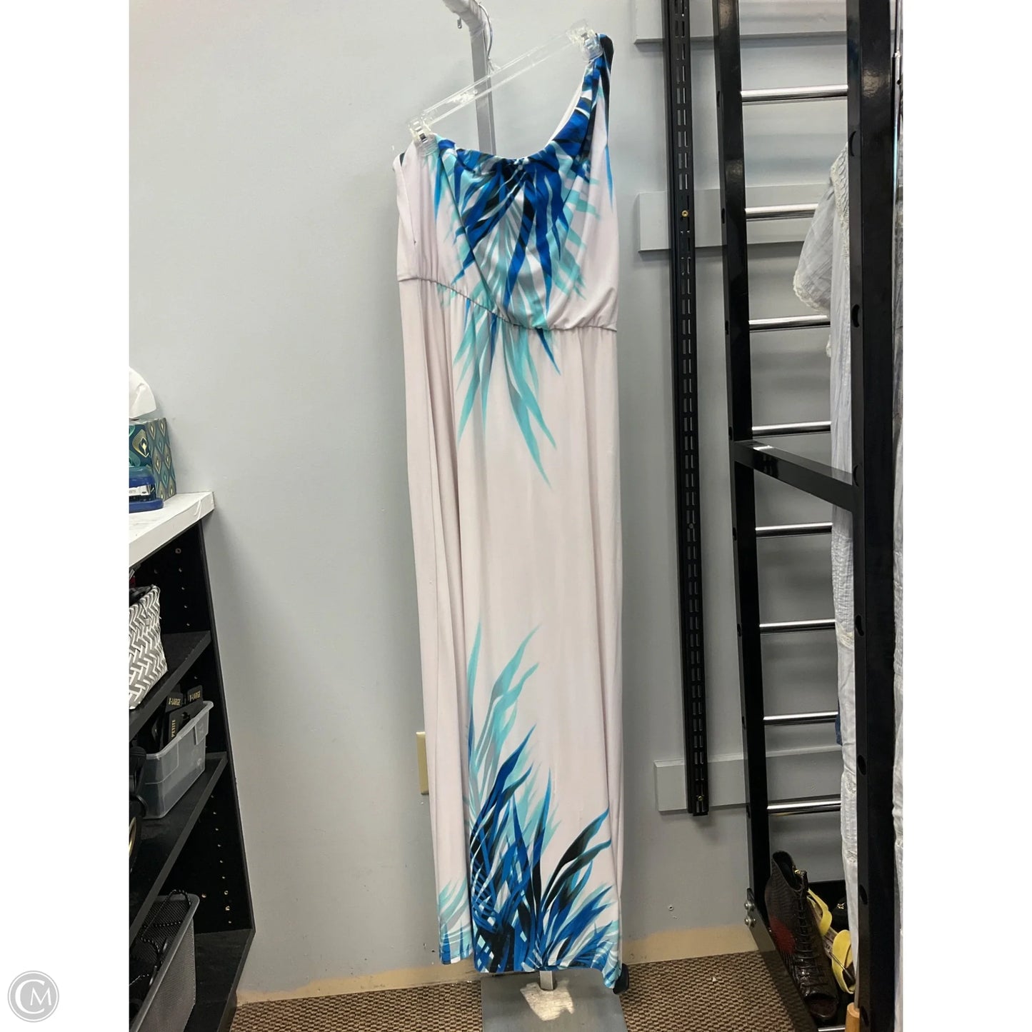 Dress Casual Maxi By Bisou Bisou In Blue, Size: 16