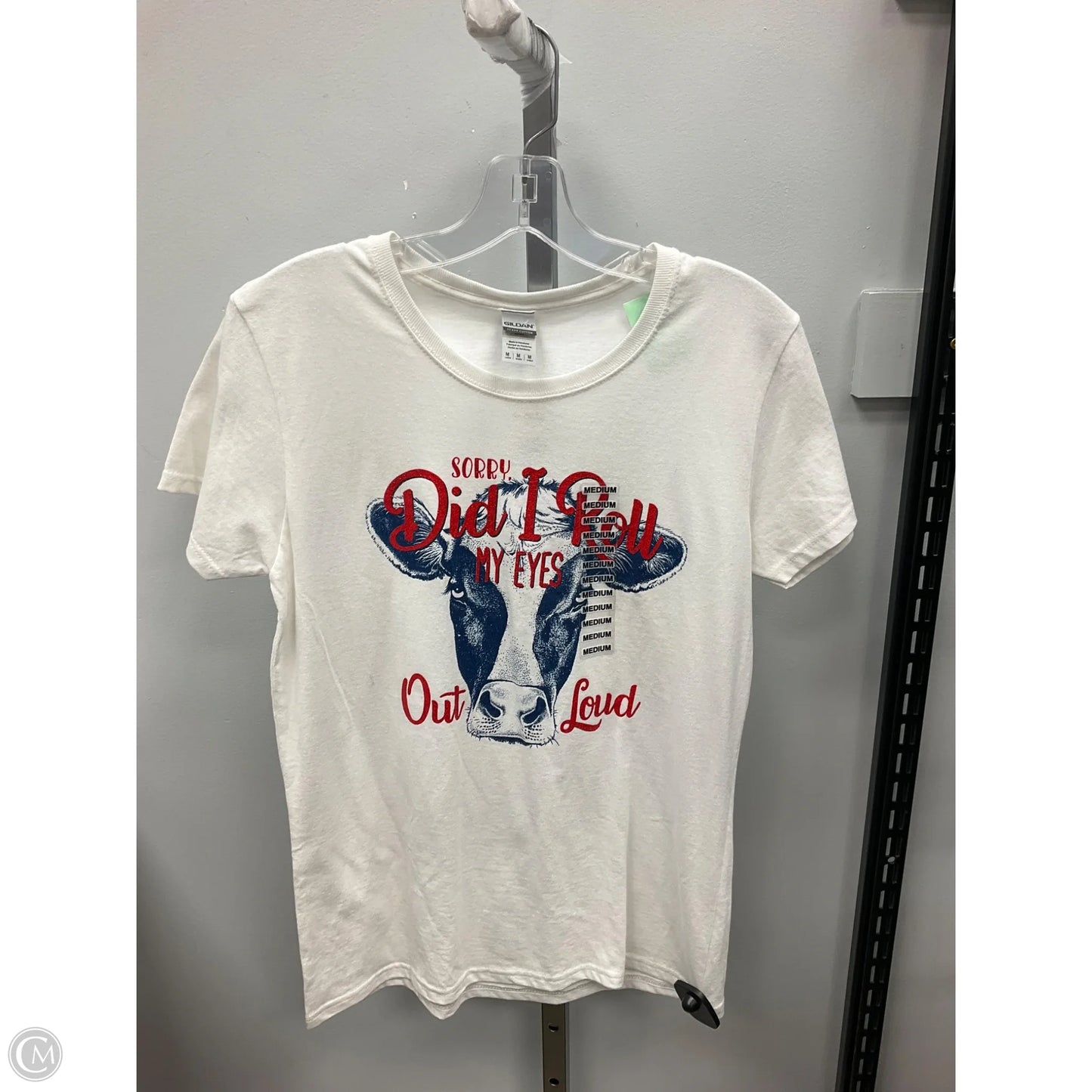 Top Short Sleeve Basic By Clothes Mentor In White, Size: M