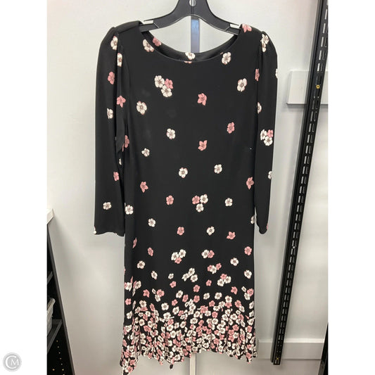 Dress Casual Midi By Tommy Hilfiger In Black & Pink, Size: 8