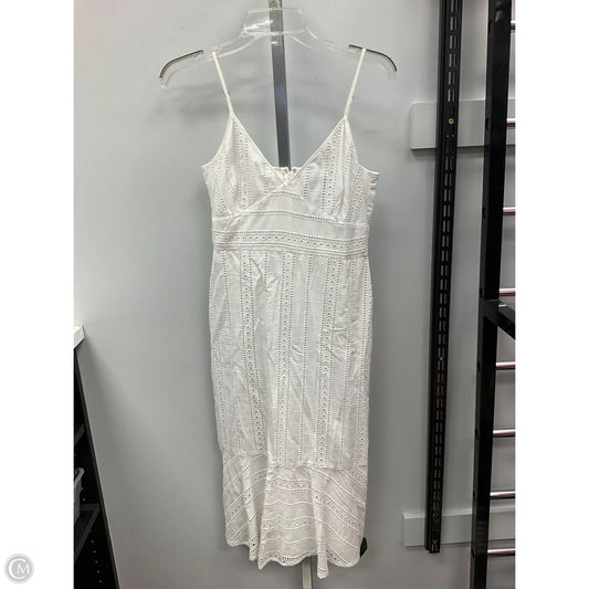 Dress Casual Midi By Banana Republic In White, Size: 4