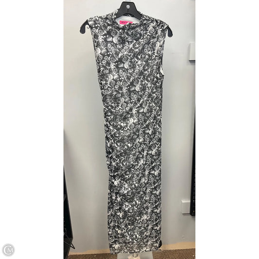 Skirt Maxi By Betsey Johnson In Grey & White, Size: M