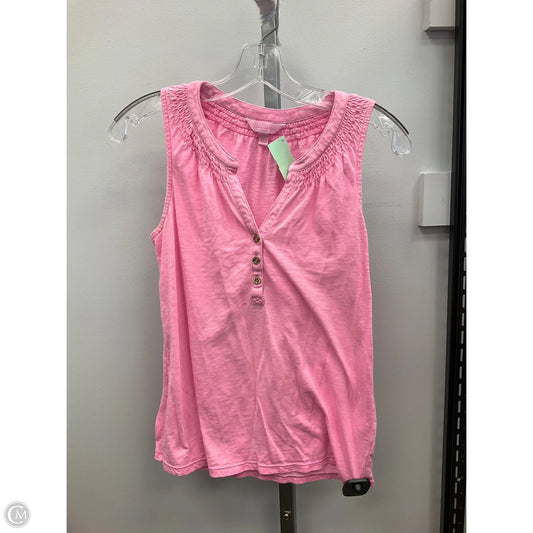 Top Sleeveless Designer By Lilly Pulitzer In Pink, Size: Xs