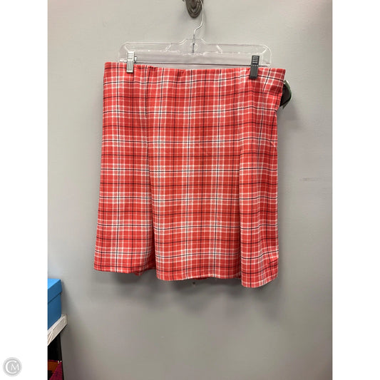 Skirt Mini & Short By Clothes Mentor In Plaid Pattern, Size: L