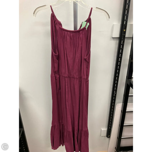 Dress Casual Midi By Banana Republic In Maroon, Size: Xs