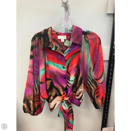 Top Long Sleeve By Clothes Mentor In Multi-colored, Size: M