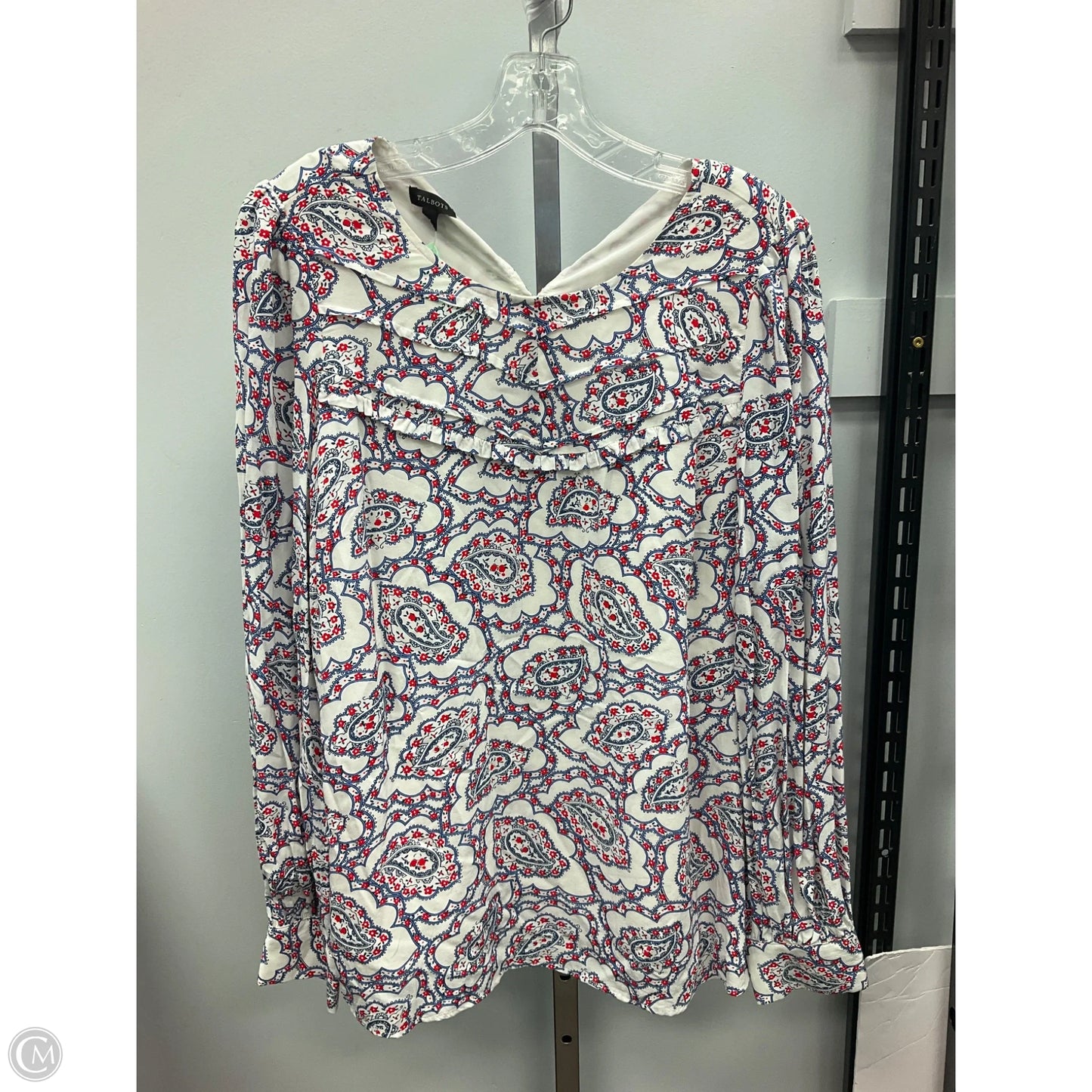 Top Long Sleeve By Talbots In Paisley Print, Size: M