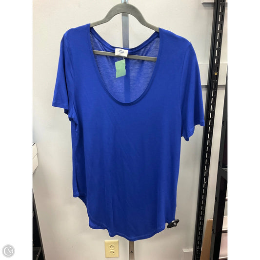 Top Short Sleeve Basic By Old Navy In Blue, Size: L