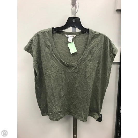 Athletic Top Short Sleeve By Athleta In Green, Size: Xs