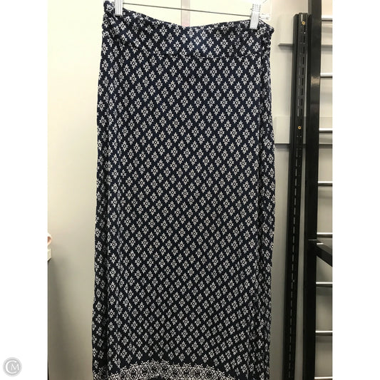 Skirt Maxi By Liz Claiborne In Blue & White, Size: S