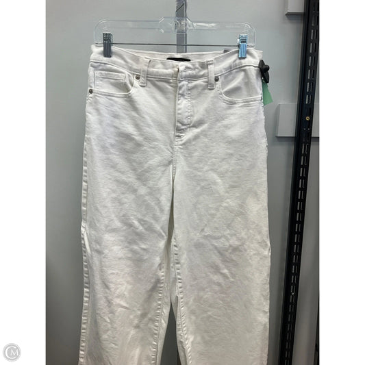 Jeans Wide Leg By Banana Republic In White, Size: 6