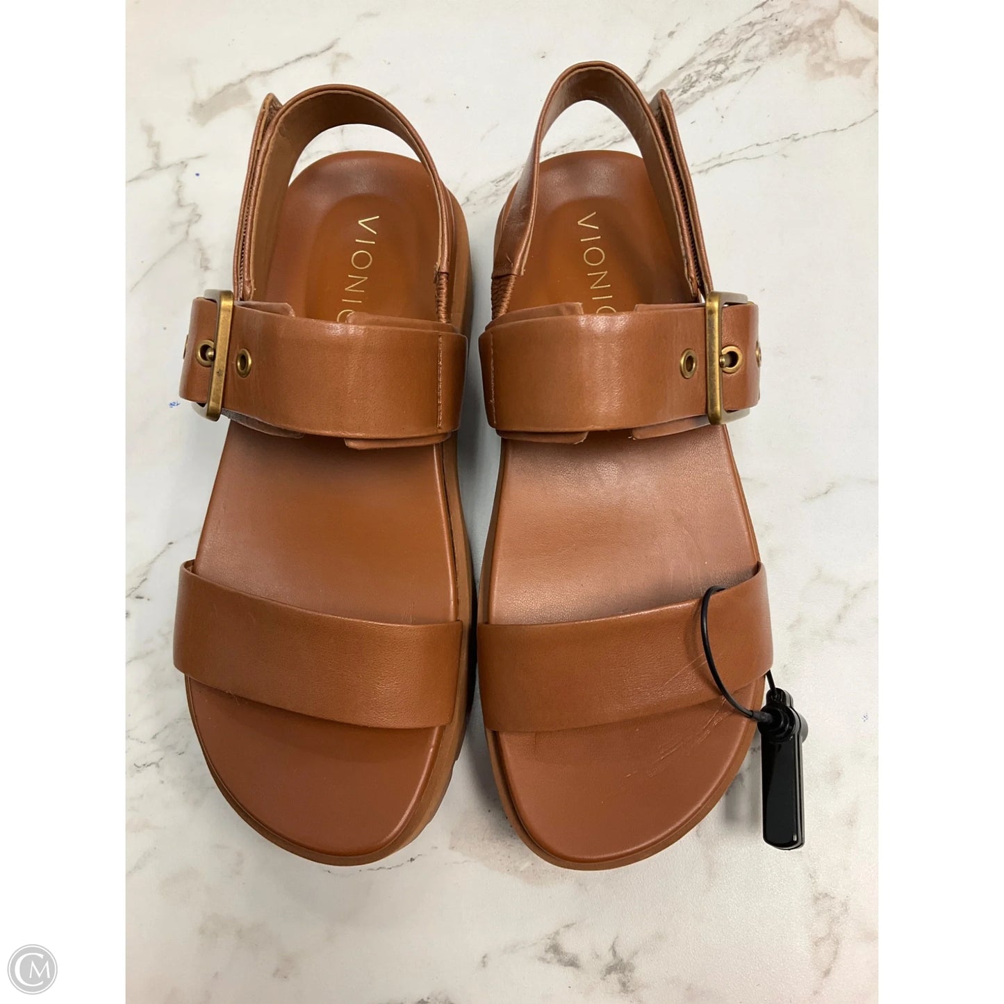 Sandals Heels Platform By Vionic In Brown, Size: 6