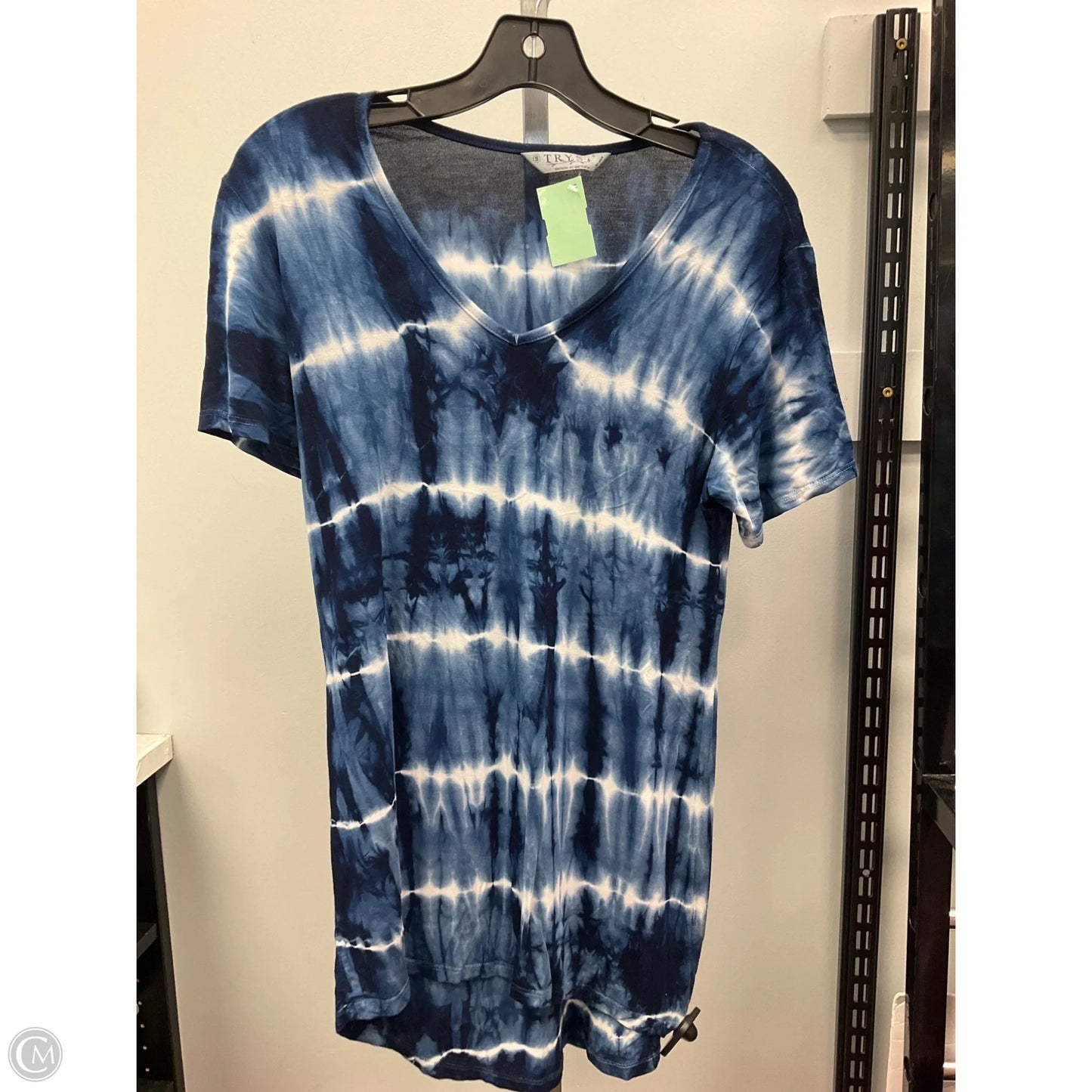 Top Short Sleeve Basic By Tryst In Tie Dye Print, Size: S