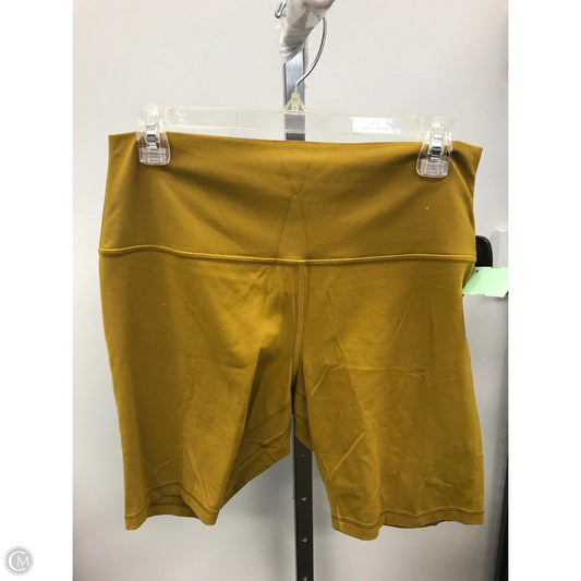 Athletic Shorts By Lululemon In Yellow, Size: 12