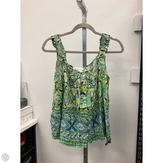 Top Sleeveless By Jane And Delancey In Green, Size: L