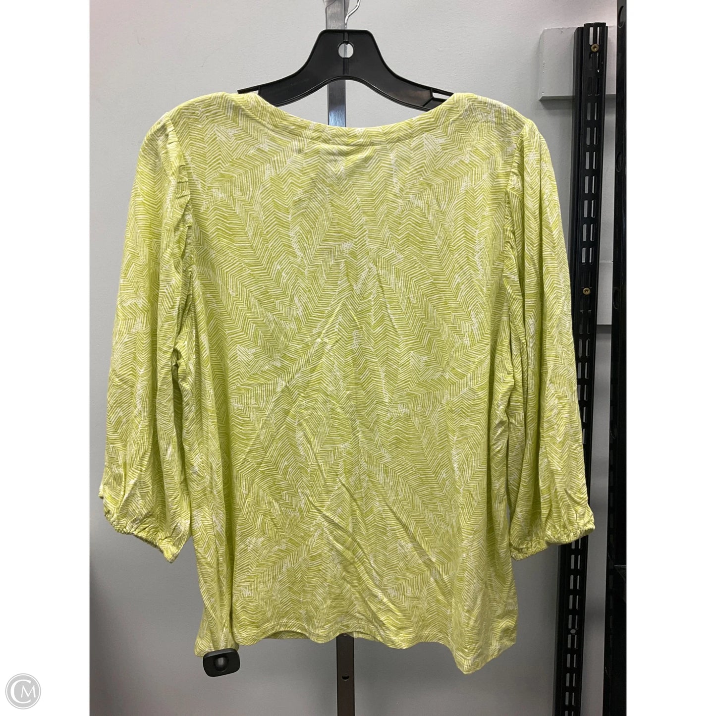 Top 3/4 Sleeve By J. Jill In Green, Size: M