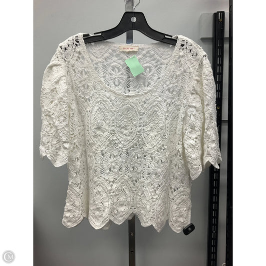 Top Short Sleeve By Solitaire In White, Size: L