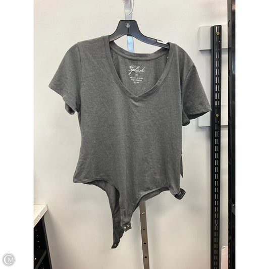 Bodysuit By Clothes Mentor In Grey, Size: 2x