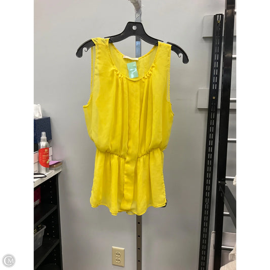 Top Sleeveless By Aquamar In Yellow, Size: S