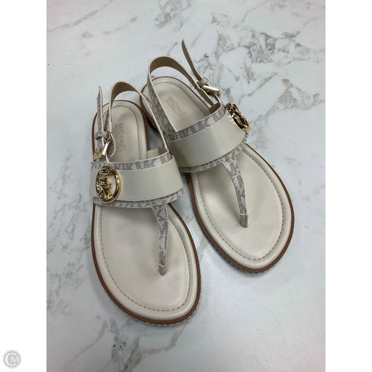 Sandals Flats By Michael By Michael Kors In Cream, Size: 6.5