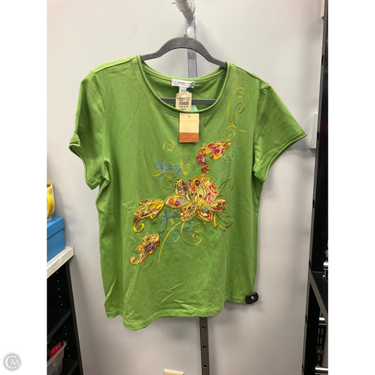Top Short Sleeve By Coldwater Creek In Green, Size: L