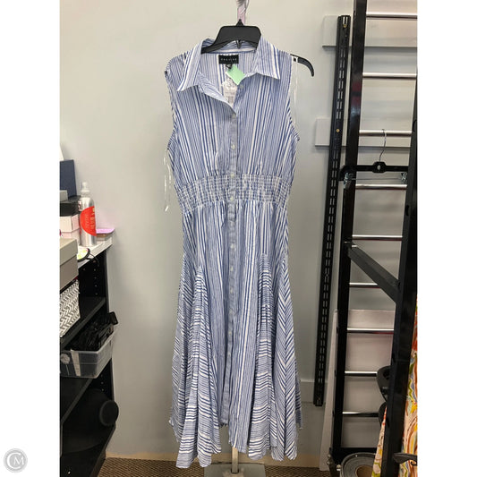 Dress Casual Maxi By Premise In Blue & White, Size: L