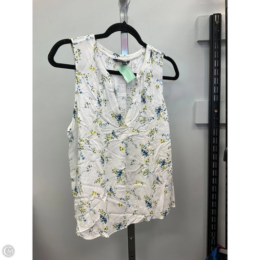 Top Sleeveless By Banana Republic In Floral Print, Size: M