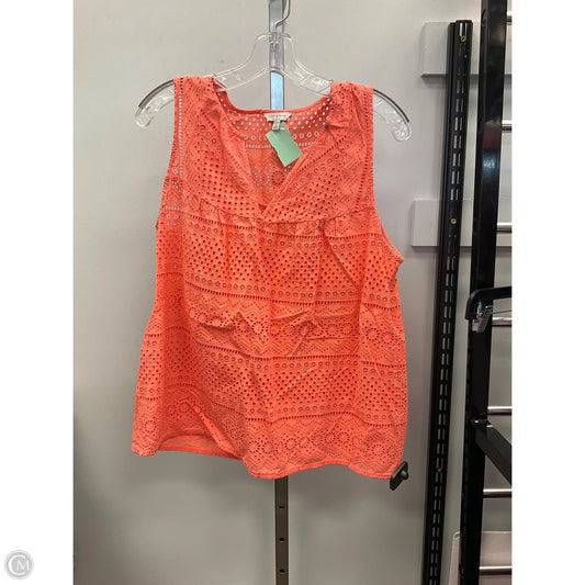 Top Sleeveless By Lucky Brand In Orange, Size: M